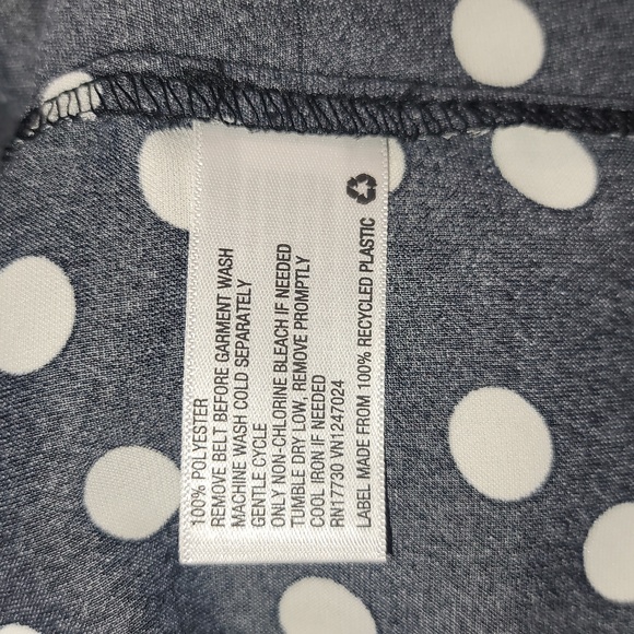 Polka Dot A-Line Mini Dress- Black White A New Day - Picture 10 of 14